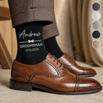 Custom Embroidered Socks - Personalized Groomsmen Proposal Wedding Gifts For Groomsmen - The Groomsmen Crew