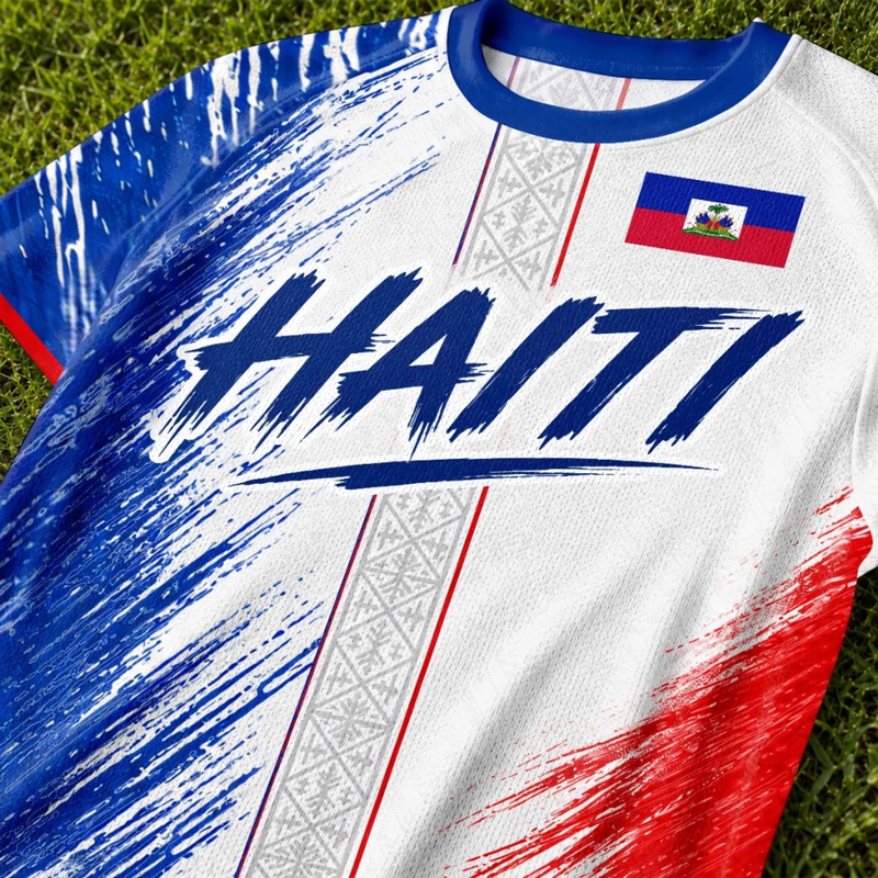 Custom Men's Haiti World Football Jersey Shirt - Personalized Birthday Gifts For Football Lovers, Sports Fans, Sports Lovers - Unstoppable On The Pitch