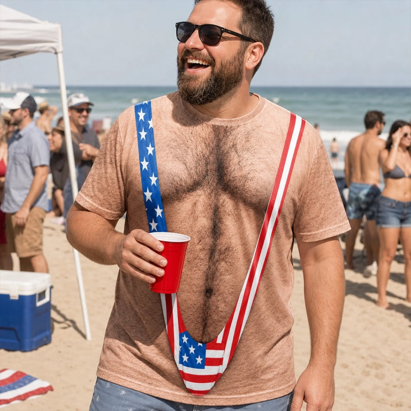 Custom T-shirt - Personalized Funny Gifts For Men - Red White And Ready To Party