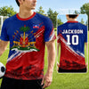 Custom Men's Haiti World Football Jersey Shirt - Personalized Birthday Gifts For Football Lovers, Sports Fans, Sports Lovers - Chasing Goals, Repping My Roots
