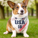 Custom USA World Football Pet Bandana - Personalized Birthday Gifts For Football Dog Cat Lovers, Dog Dad And Mom, Cat Owners - The Real MVP Has Four Paws