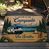 Custom Home Decor Decorative Mat - Personalized Summer Vacation And Travel Camping Gifts For Campers, Mom, Dad, Brother, Sister, Kids - Campfire And Chill