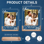 Custom Shaped 3D LED Walnut Night Light - Anniversary Wedding Gifts For Husband And Wife, Him And Her - You & Me Forever & Always