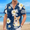Custom Photo Unisex Tropical Hawaiian Aloha Shirt - Personalized Summer Vacation And Travel Gifts For Dog Cat Lovers, Dog Dad And Mom, Cat Owners - Aloha With My Pet