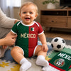 Custom Mexico World Football Baby Jersey Bodysuit - Personalized Baby Shower, Gender Reveal Gifts For New Moms, New Dads, Football Lovers - Future Champion