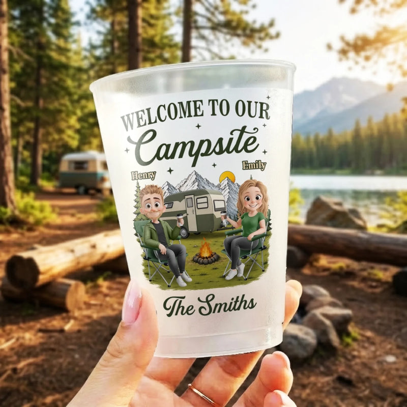 Custom Party Cups - Personalized Summer Vacation And Travel Camping Gifts For Campers, Mom, Dad, Brother, Sister, Kids - Born To Camp