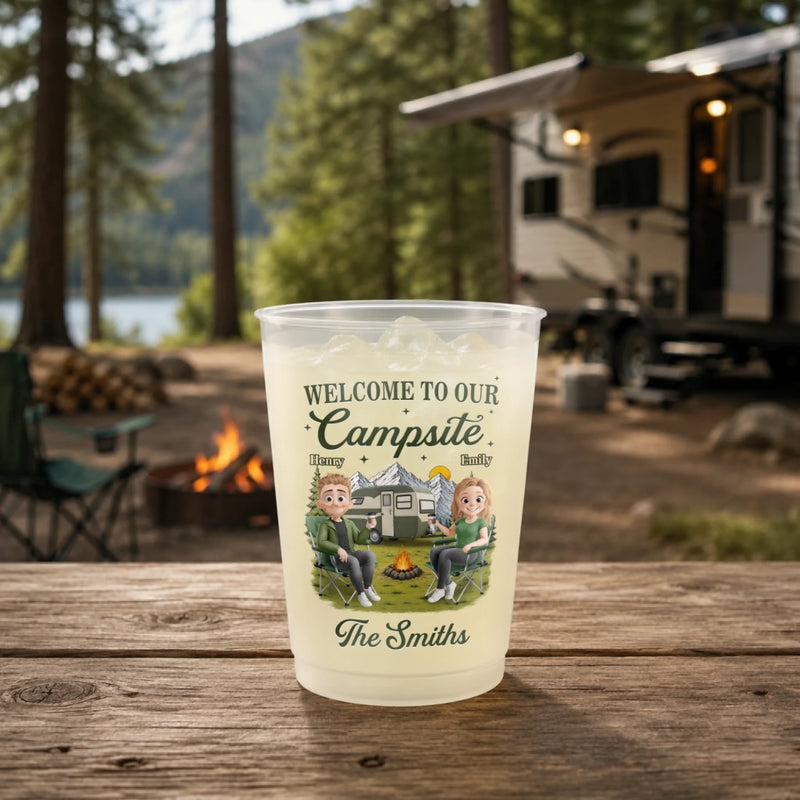 Custom Party Cups - Personalized Summer Vacation And Travel Camping Gifts For Campers, Mom, Dad, Brother, Sister, Kids - Born To Camp