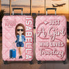 Custom Luggage Cover - Personalized Summer Vacation And Travel Gifts For Women, Besties, Sisters, BFF - Adventure Is Calling