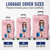 Custom Luggage Cover - Personalized Summer Vacation And Travel Gifts For Women, Besties, Sisters, BFF - Adventure Is Calling