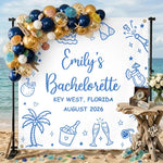 Custom Backdrop - Personalized Summer Vacation And Travel Gifts For Best Friends, Family - Sun, Sand And Bridal Plans
