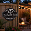 Custom Wood Sign - Personalized Summer Vacation And Travel Gifts For Women, Men, Family - Welcome To Our Backyard Paradise