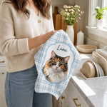 Custom Photo Kitchen Towel - Personalized Birthday Gifts For Dog Cat Lovers, Dog Dad And Mom, Cat Owners - The Cutest Kitchen Helper