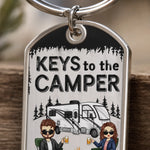 Unlock The Adventure With The Keys To The Camper - Camping Personalized Custom Keychain - Gift For Couple, Husband Wife, Camping Lovers