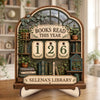 Custom Wooden Tracker Sign - Personalized Bookish Gifts For Book Lovers, Bookworms, Readers - Books Are My Escape