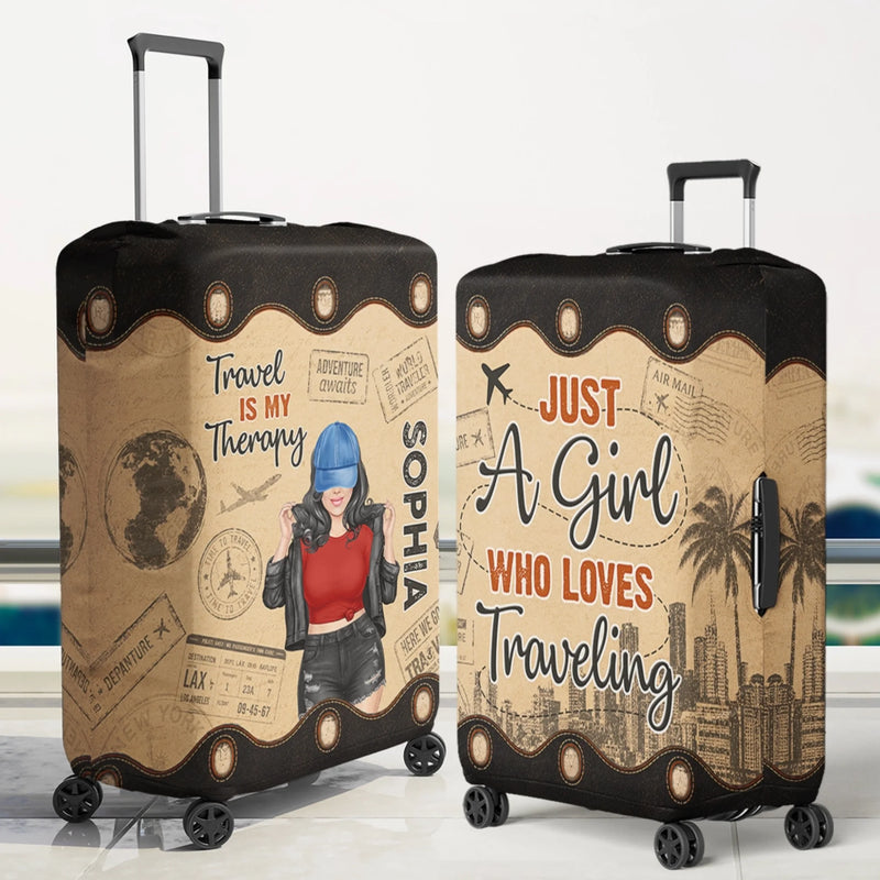 Custom Luggage Cover - Personalized Summer Vacation And Travel Gifts For Women, Besties, Sisters, BFF - Adventure Awaits Everywhere