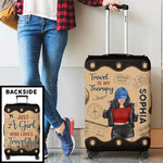 Custom Luggage Cover - Personalized Summer Vacation And Travel Gifts For Women, Besties, Sisters, BFF - Adventure Awaits Everywhere