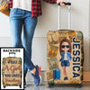 Custom Luggage Cover - Personalized Summer Vacation And Travel Gifts For Women, Besties, Sisters, BFF - Exploring The World Together