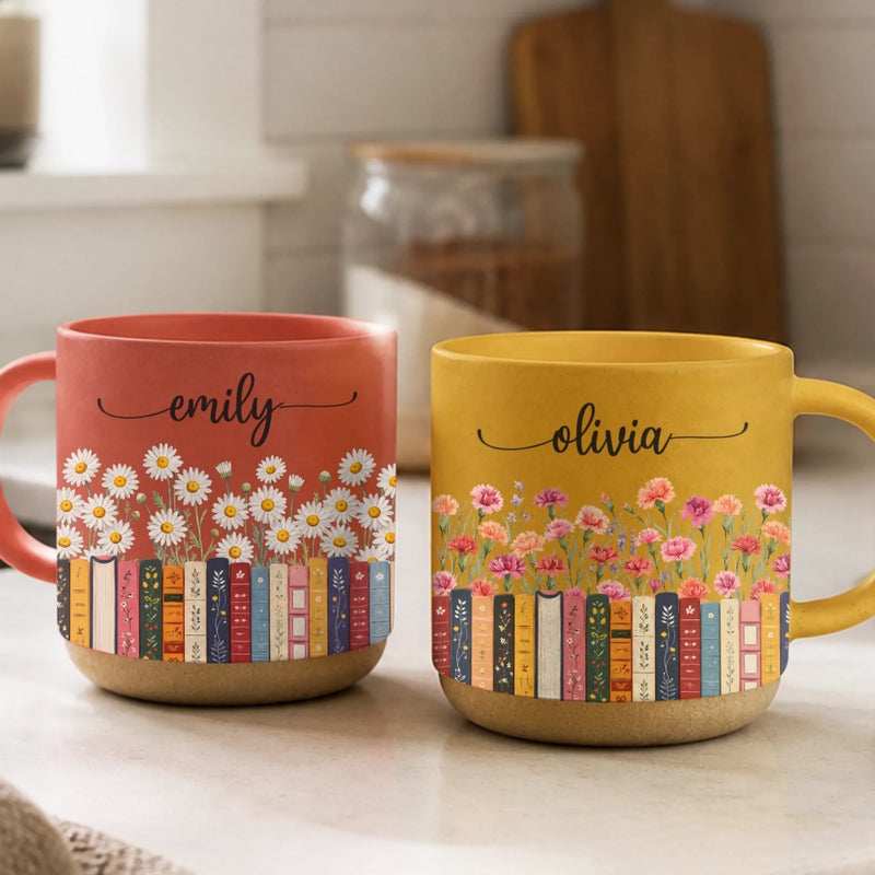 Custom Pottery Mug - Personalized Bookish Gifts For Book Lovers, Bookworms, Readers - Just One More Chapter