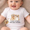 Custom Photo Baby Onesie -  Personalized Baby Shower, Gender Reveal Gifts For New Moms, New Dads, New Parents, Dog Cat Lovers - Newest Member Of The Pack