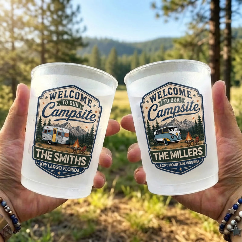 Custom Party Cups - Personalized Birthday Camping Gifts For Campers - Sleep Under The Stars