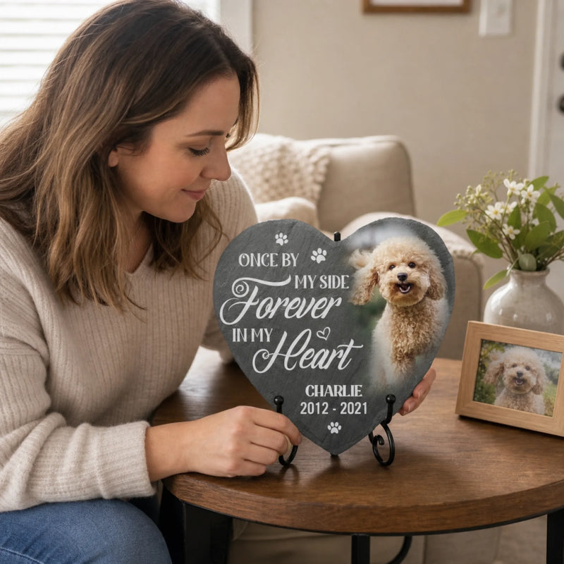 Custom Photo Memorial Stone - Personalised Pet Memorial Sympathy Gifts For Dogs, Cats, Loss Of Dog, Loss Of Cat - You Would Have Lived Forever