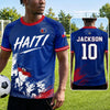 Custom Men's Haiti World Football Jersey Shirt - Personalized Birthday Gifts For Football Lovers, Sports Fans, Sports Lovers - Fearless On The Field