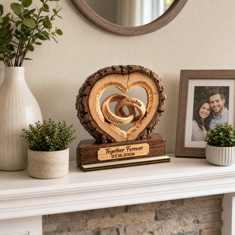 Custom 2-Layered Wooden Plaque - Personalized Anniversary Wedding Gifts For Husband And Wife, Him And Her - Better Together