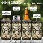 Custom 4 In 1 Can Cooler Tumbler - Personalized Birthday Camping Gifts For Campers, Husband And Wife, Him And Her - Camp Life, Couple Vibes