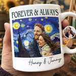Custom Photo Mug - Personalized Anniversary Wedding Gifts For Husband And Wife, Him And Her - Forever To Go