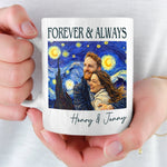 Custom Photo Mug - Personalized Anniversary Wedding Gifts For Husband And Wife, Him And Her - Forever To Go