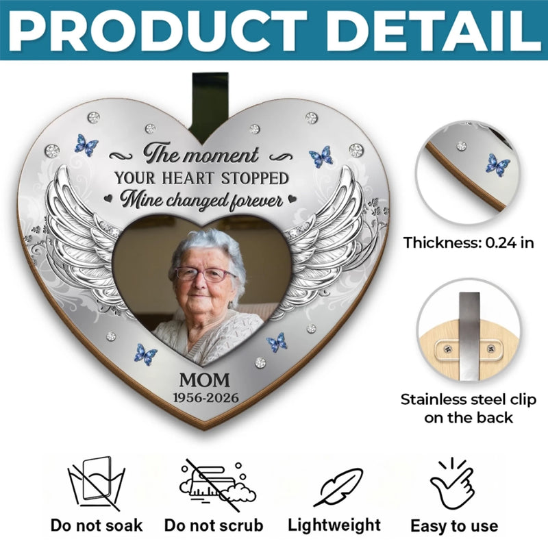 Custom Car Visor Clip - Personalized Memorial Sympathy Gifts For Loss Of Mom, Dad - Loved More Than Ever