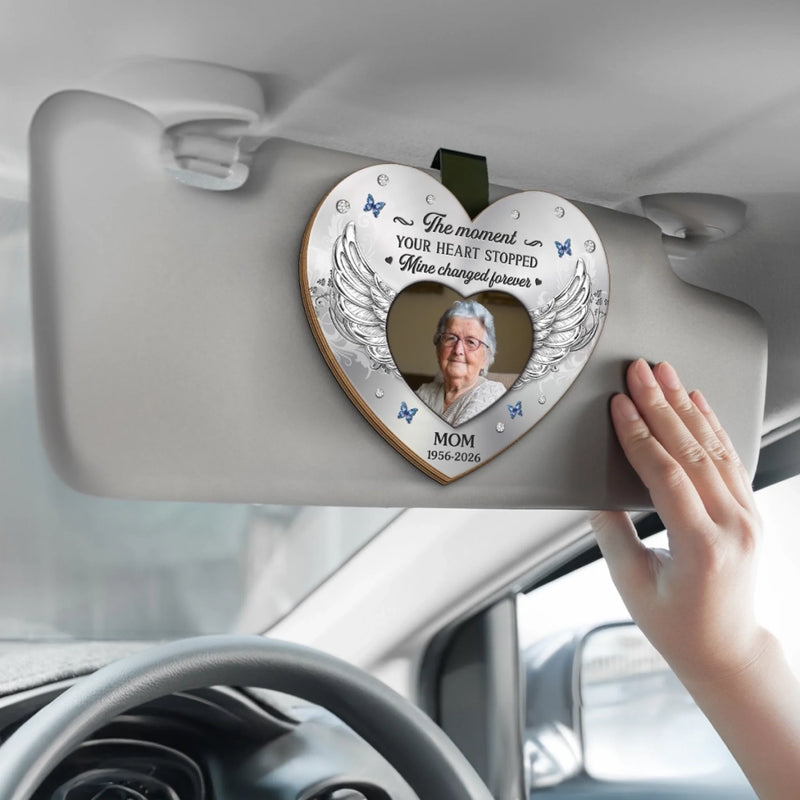Custom Car Visor Clip - Personalized Memorial Sympathy Gifts For Loss Of Mom, Dad - Loved More Than Ever