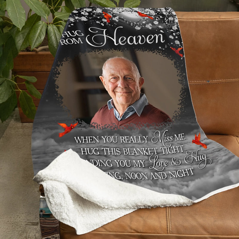 Custom Photo Blanket - Personalized Memorial Sympathy Gifts For Loss Of Mom, Dad - Your Love Will Always Be Our Guide