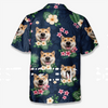 Custom Photo Unisex Tropical Hawaiian Aloha Shirt - Personalized Summer Vacation And Travel Gifts For Dog Cat Lovers, Dog Dad And Mom, Cat Owners - Salty Paws Happy Days