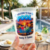Custom Party Cups - Personalized Summer Vacation And Travel, Poolside Gifts For Best Friends, Family - Drunk On Poolside Summer Energy