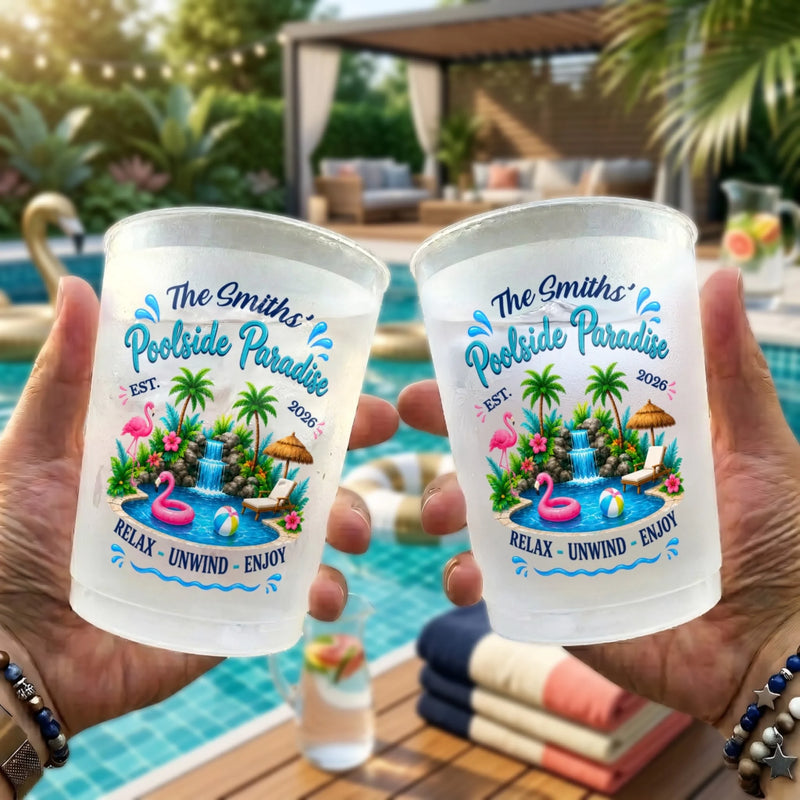 Custom Party Cups - Personalized Summer Vacation And Travel, Poolside Gifts For Best Friends, Family - Collect Moments Not Things