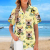 Custom Photo Unisex Tropical Hawaiian Aloha Shirt - Personalized Summer Vacation And Travel Gifts For Dog Cat Lovers, Dog Dad And Mom, Cat Owners - Beach Bum With Paws
