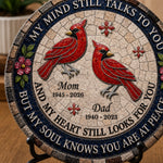 Custom Round Shaped Stone With Stand - Personalized Memorial Sympathy Gifts For Loss Of Mom, Dad - Forever In Loving Memory