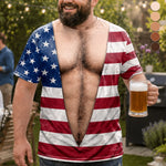 Custom Funny Patriotic T-shirt - Personalized Halloween Costume Birthday Gifts For Men - Freedom Looks Good On Me