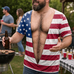 Custom Funny Patriotic T-shirt - Personalized Halloween Costume Birthday Gifts For Men - Freedom Looks Good On Me