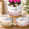 Custom Home Decor Ceramic Plant Pot -  Personalized Best Friend Birthday Gifts For Women, Besties, Sisters, BFF, Family, Yourself - Loving Myself First