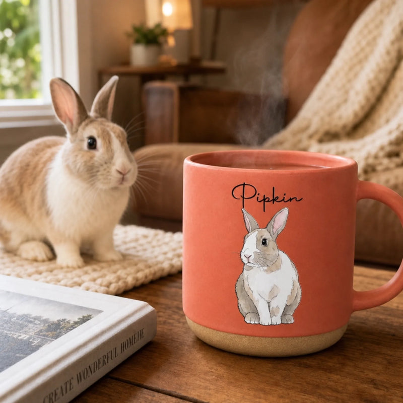 Custom Photo Printed Pottery Mug - Personalized Birthday Gifts For Dog Cat Lovers, Dog Dad And Mom, Cat Owners - My Best Friend Has Paws