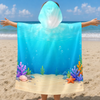 Custom Poncho Beach Towel - Personalized Summer Vacation And Travel Gifts For Women, Men, Kids - Starfish On The Beach