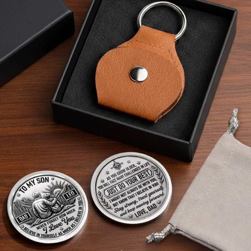 Custom Pocket Hug - Personalized Birthday Gifts For Son - Keep Moving Forward