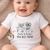 Custom Photo Baby Onesie -  Personalized Baby Shower, Gender Reveal Gifts For New Moms, New Dads, New Parents, Dog Cat Lovers - Our Pack Just Got Cuter