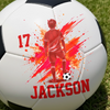 Custom World Football Soccer Ball - Personalized  Birthday Gifts For Football Lovers, Sports Fans, Sports Lovers - Eat Sleep Soccer Repeat