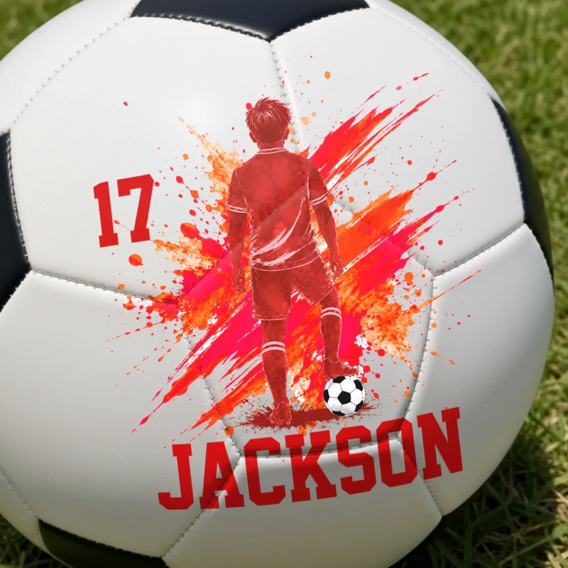 Custom World Football Soccer Ball - Personalized  Birthday Gifts For Football Lovers, Sports Fans, Sports Lovers - Eat Sleep Soccer Repeat