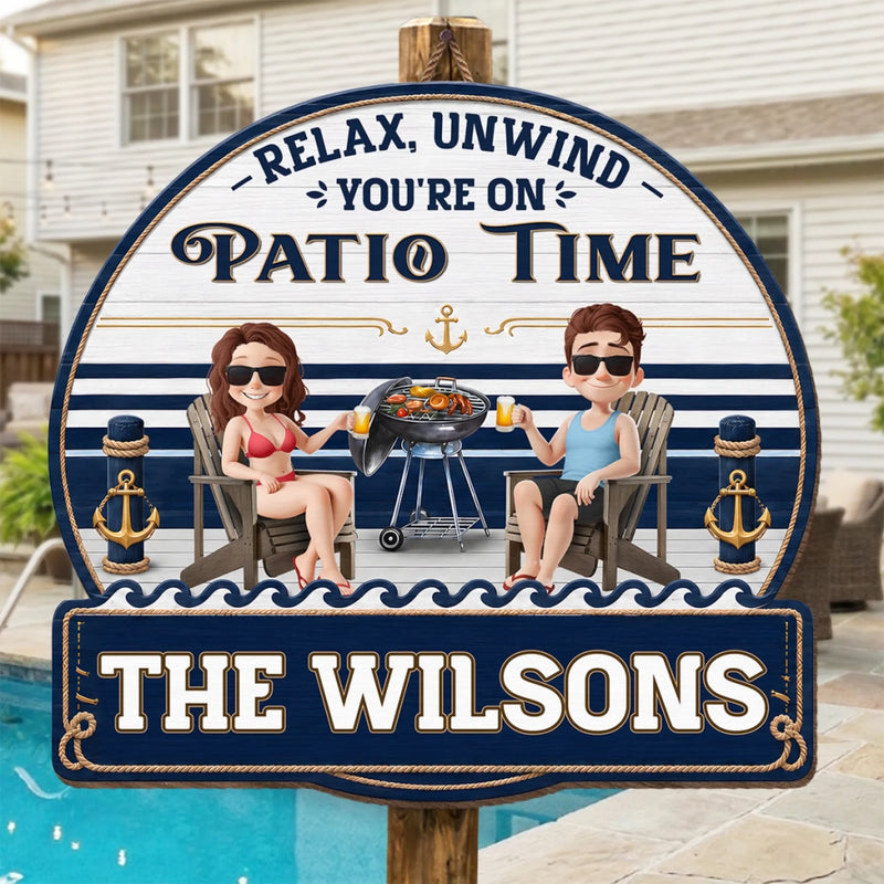 Custom Wood Sign - Personalized Summer Vacation And Travel Gifts For Husband And Wife, Him And Her - Chilling With The Grill Master