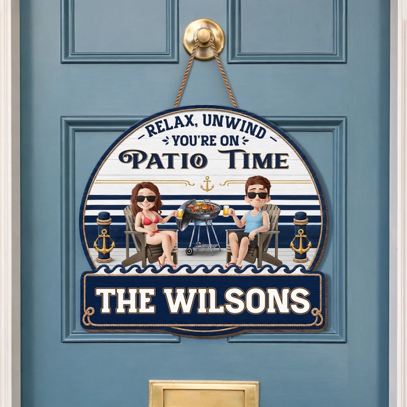 Custom Wood Sign - Personalized Summer Vacation And Travel Gifts For Husband And Wife, Him And Her - Chilling With The Grill Master