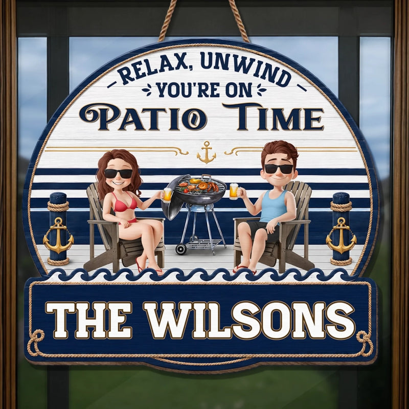 Custom Wood Sign - Personalized Summer Vacation And Travel Gifts For Husband And Wife, Him And Her - Chilling With The Grill Master